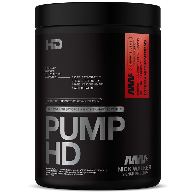 HD Muscle PumpHD, 60 Servings Cherry Slushie - SupplementSource.ca