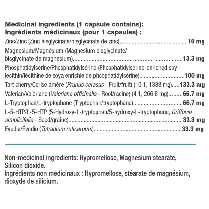 HD Muscle SleepHD, 30 Servings Nutrition Panel - SupplementSource.ca