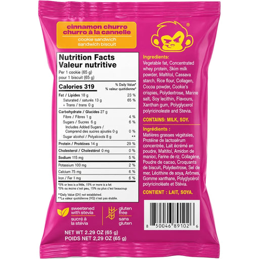 Hangry Boy Protein Cookies, 12 Cookies/Box Cinnamon Churro Nutrition Facts - SupplementSource.ca
