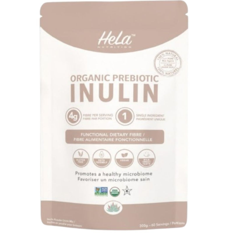 Hela Nutrition Organic Prebiotic Inulin, 60 Servings - SupplementSource.ca