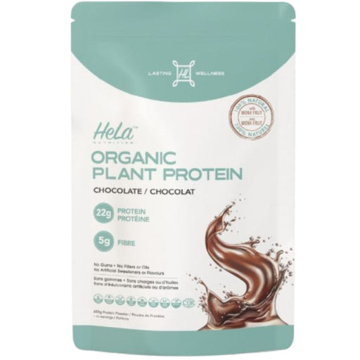 Hela Nutrition Organic Plant Protein Chocolate, 16 Servings - SupplementSource.ca