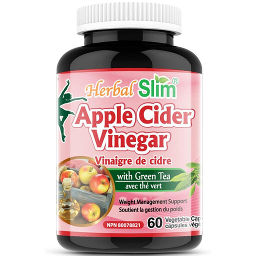 Herbal Slim Apple Cider Vinegar with Green Tea, 60 VCaps - SupplementSource.ca