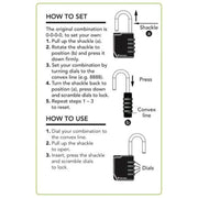 Performa Gym Combination Lock, Instructions - SupplementSource.ca
