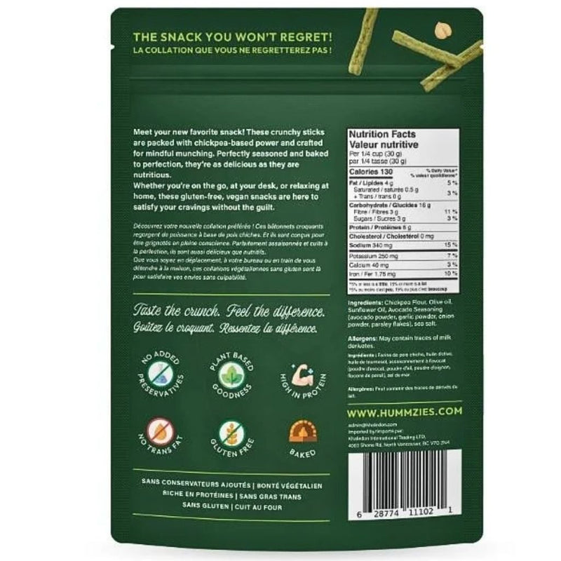BÂTONNETS DE HOUMOUS PROTÉINÉS Hummzies, 85g