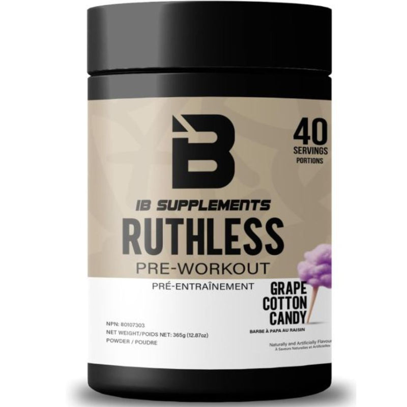 Iron Brothers Ruthless Pre-Workout Grape Cotton Candy, 40 Servings - SupplementSource.ca