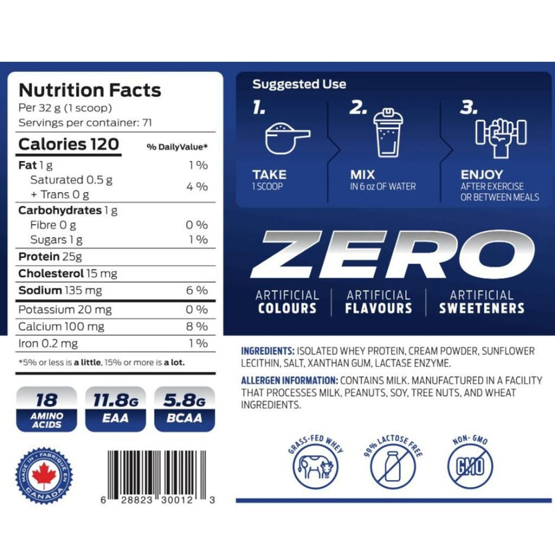 XP Labs IsoXP 5lb Unflavoured Nutrition Panel - 