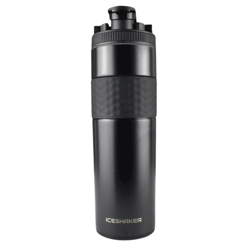 Ice Shaker Shaker Bottle 590ml Black - SupplementSource.ca