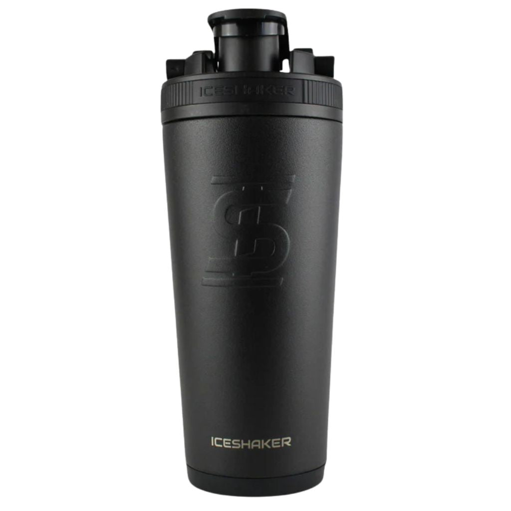 Ice Shaker Shaker Bottle 750ml Black Front - SupplementSource.ca