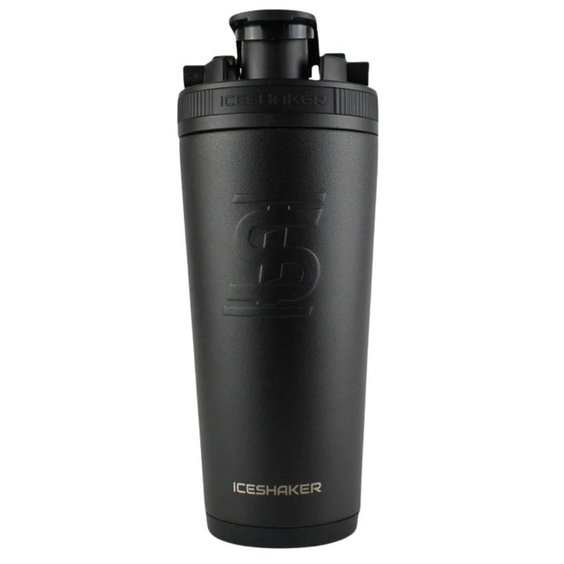 Ice Shaker Shaker Bottle 750ml Black Front - SupplementSource.ca