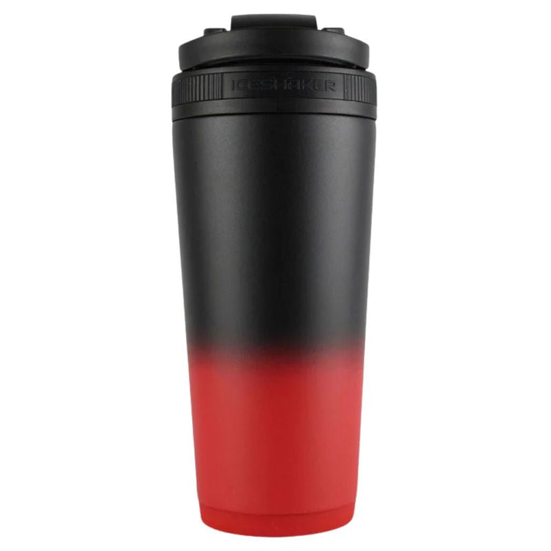 Ice Shaker Shaker Bottle 750ml Black and Red Back - SupplementSource.ca