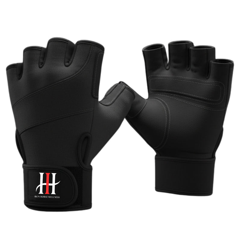 IronHorse Wellness Iron Forge Lifting Gloves - Front and Back - SupplementSource.ca