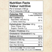 Iron Vegan Athlete's Gainer 4.5kg Nutrition Panel - SupplementSource.ca