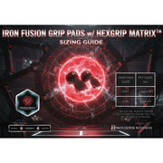 IronHorse Wellness Iron Fusion Grip Pads, 1 Pair Size Guide - SupplementSource.ca