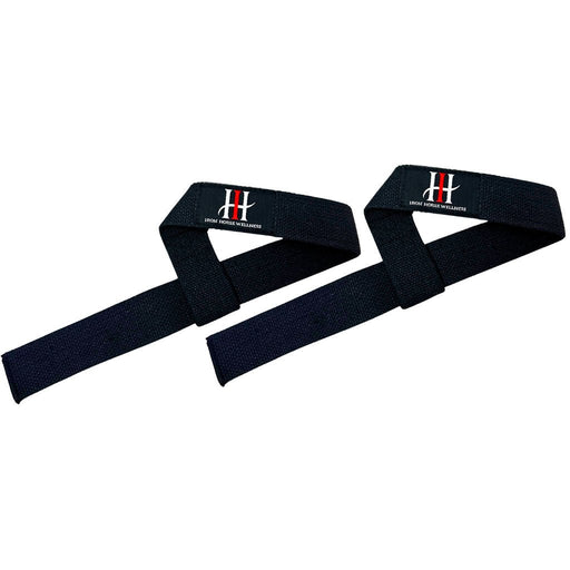 IronHorse Wellness Iron Grip Lifting Straps, Black - SupplementSource.ca