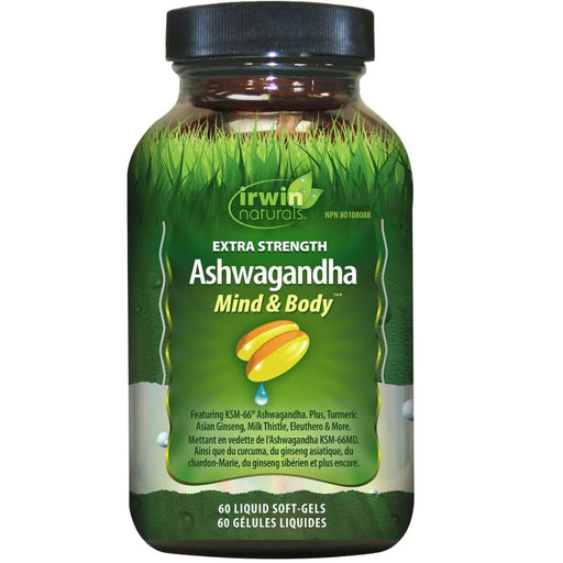 Irwin Naturals Extra Strength Ashwagandha, 60 Softgels - SupplementSource.ca