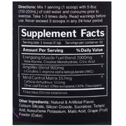 JNX Sports The Curse Pre-Workout, 30 Servings Cherry Limeade Nutrition Panel - SupplementSource.ca