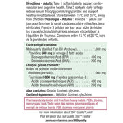 Jamieson Omega-3 Complete Extra Strength Nutrition Panel, 600mg, 80 Softgels - SupplementSource.ca