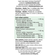 Jamieson Omega-3 Extra Strength Nutrition Panel, 700mg, 100 Softgels - SupplementSource.ca