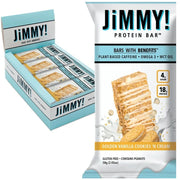 Jimmybar Protein Bar Golden Vanilla Cookies 'N Cream, 12 Bars/Box - SupplementSource.ca