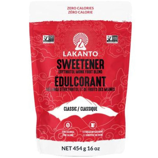 Lakanto Sweetener Erythritol Monk Fruit Blend, Classic, 454 g - SupplementSource.ca