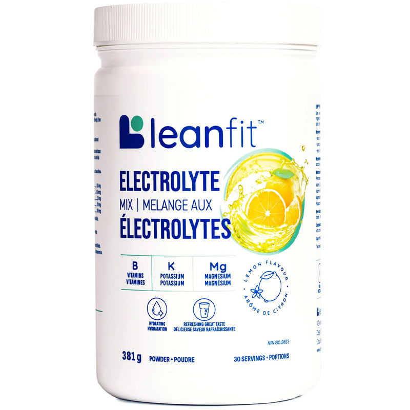 Leanfit Electrolyte Mix, 30 Servings Lemon - SupplementSource.ca