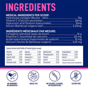 Leanfit Hydrolyzed Collagen, 25 Servings Unflavoured Nutrition Panel - SupplementSource.ca