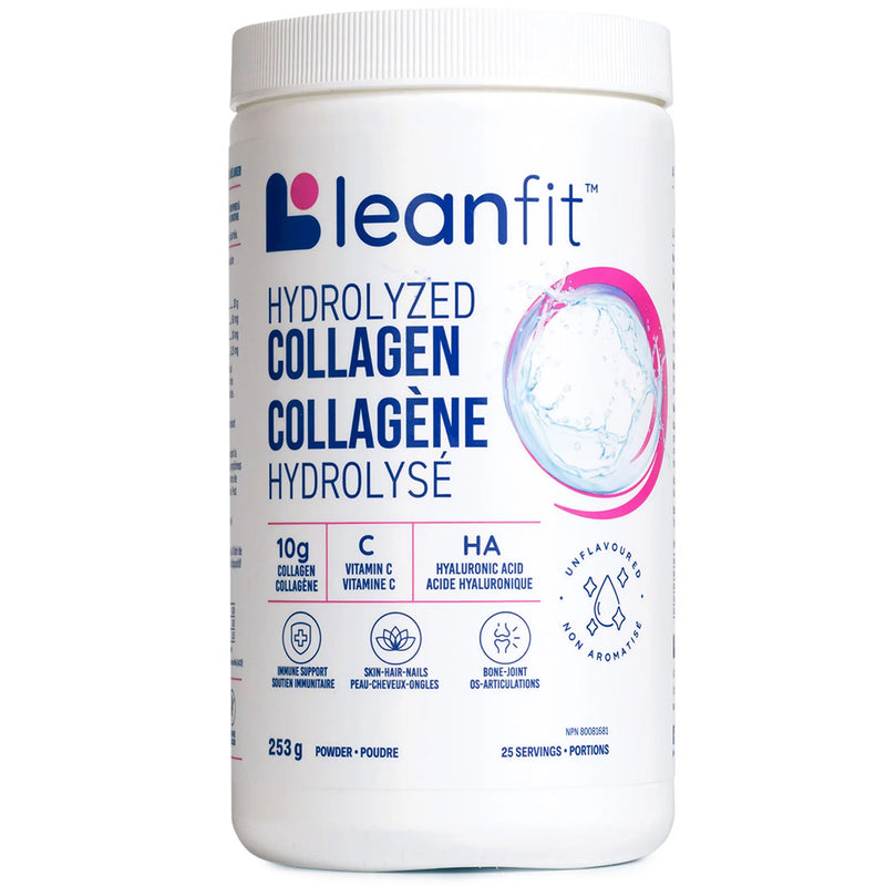 Leanfit Hydrolyzed Collagen, 25 Servings Unflavoured - SupplementSource.ca