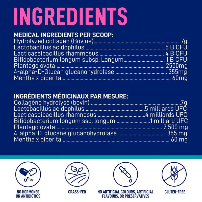 Leanfit Collagen &amp; Gut, 25 Servings Nutrition Facts - SupplementSource.ca