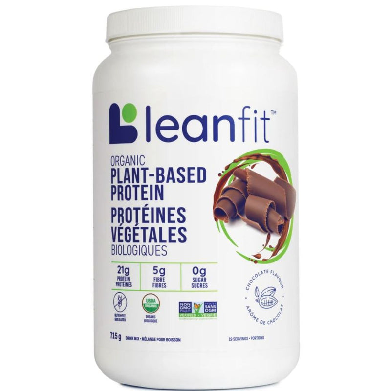 Leanfit Organic Plant-Based Protein Chocolate Flavour, 19 servings - SupplementSource.ca