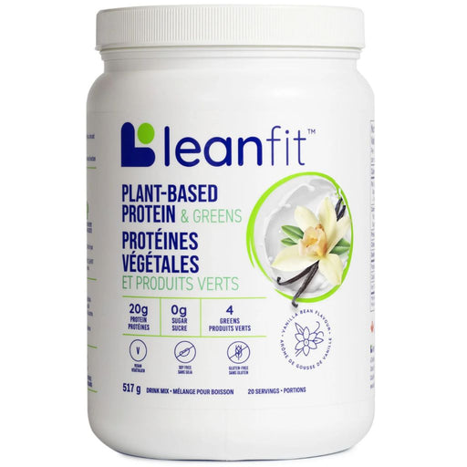 Leanfit Plant-based Protein & Greens, 517g Vanilla - SupplementSource.ca
