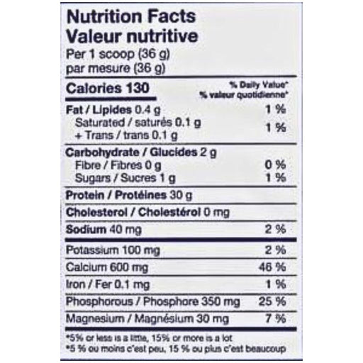 Leanfit Protein Isolate & Collagen Vanilla Bean Nutrition Panel, 2kg - SupplementSource.ca