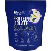 Leanfit Protein Isolate & Collagen Vanilla Bean, 2kg - SupplementSource.ca