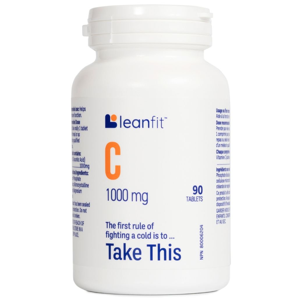 Leanfit Vitamin C 1000mg, 90 Tablets - SupplementSource.ca