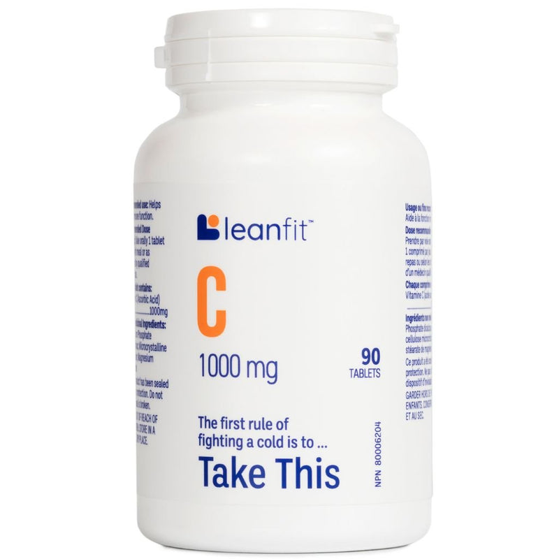 Leanfit Vitamin C 1000mg, 90 Tablets - SupplementSource.ca