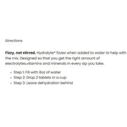 Liquid I.V. Hydralyte Effervescent Electrolyte Tablets Directions,  20 Tablets - SupplementSource.ca