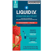 Liquid I.V. Hydration Multiplier, Strawberry, 6 Stick Packs/Box - SupplementSource.ca