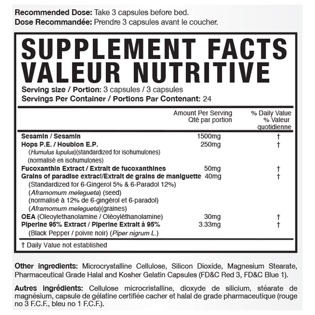 Magnum Nutraceuticals After Burner, 72 Capsules Nutrition Panel - SupplementSource.ca