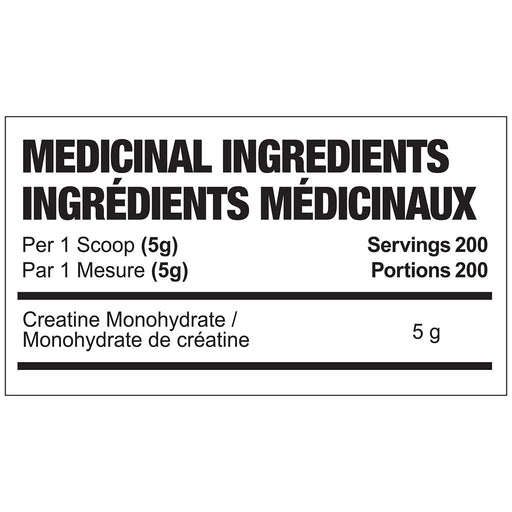 Magnum Nutraceuticals Creatine 100, 1kg Nutrition Panel - SupplementSource.ca
