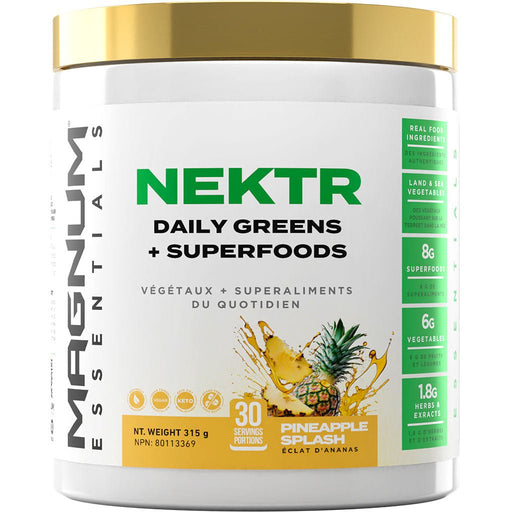 Magnum Nutraceuticals Nektr Daily Greens 30 Servings Pineapple Splash - SupplementSource.ca