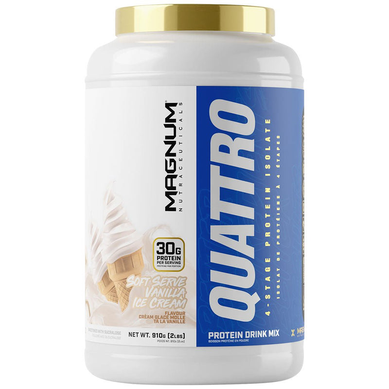 Magnum Nutraceuticals Quattro 2lbs, Soft Serve Vanilla Ice Cream - SupplementSource.ca