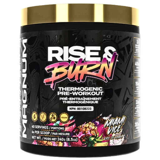 Magnum Rise & Burn Thermogenic Pre-workout, 40 Servings Miami Vice - SupplementSource.ca 