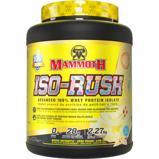 Mammoth Iso-Rush, 5lbs Vanilla Milkshake - SupplementSource.ca