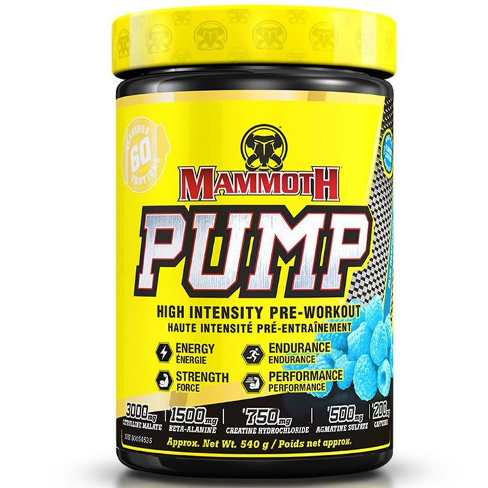 Mammoth PUMP, 60 Servings Blue Raspberry - SupplementSource.ca