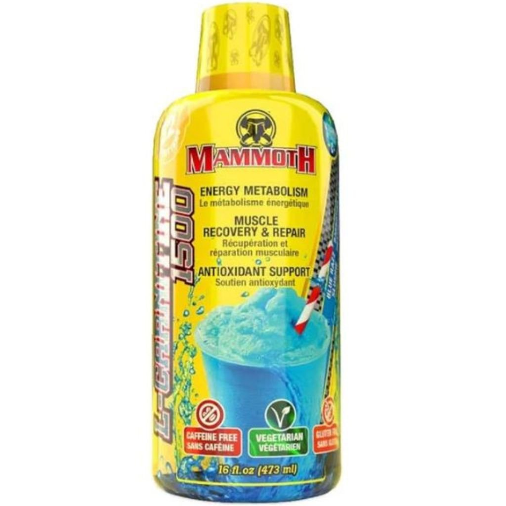 Mammoth L-Carnitine 1500mg Blue Razz Slushie - SupplementSource.ca