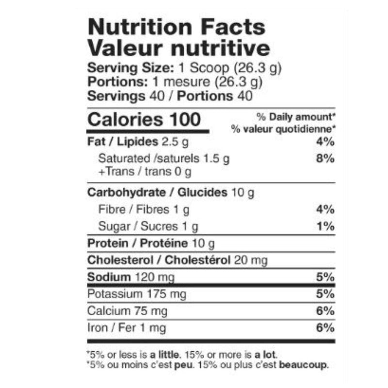 Mammoth Meal, 40 Servings, Chocolate Fudge Brownie Nutrition Panel - SupplementSource.ca
