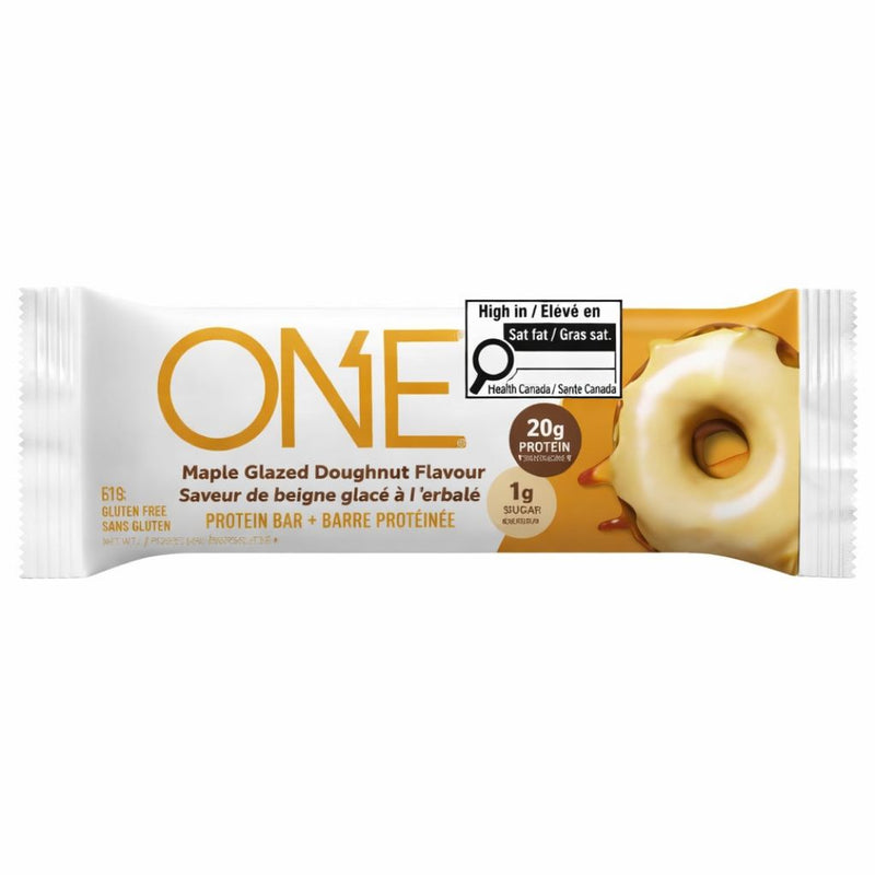 ONE Brand One Protein Bar Maple Glazed Donut Single Bar - SupplementSource.ca