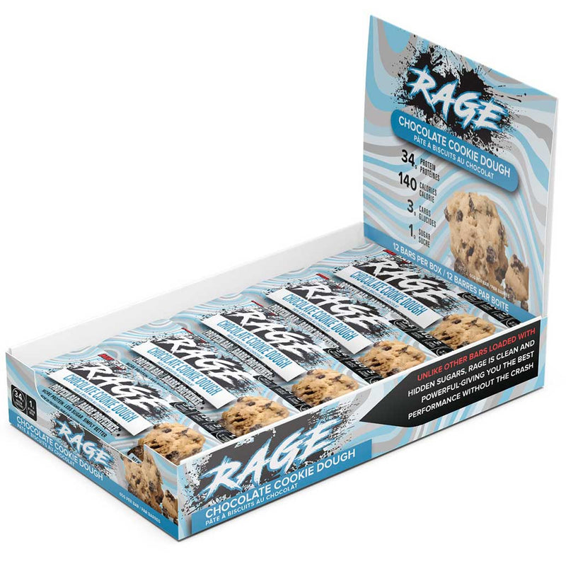 Me Bars Rage Chocolate Cookie Dough, Box of 12 Bars - SupplementSource.ca