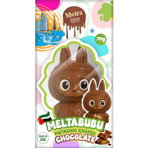 Meltz Dubai Meltabubu Chocolate, 70 g Pistachio Knafeh - SupplementSource.ca