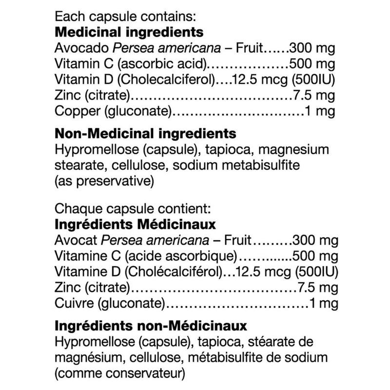 Metavo Immune Health, 60 VCaps Nutrition Panel - SupplementSource.ca