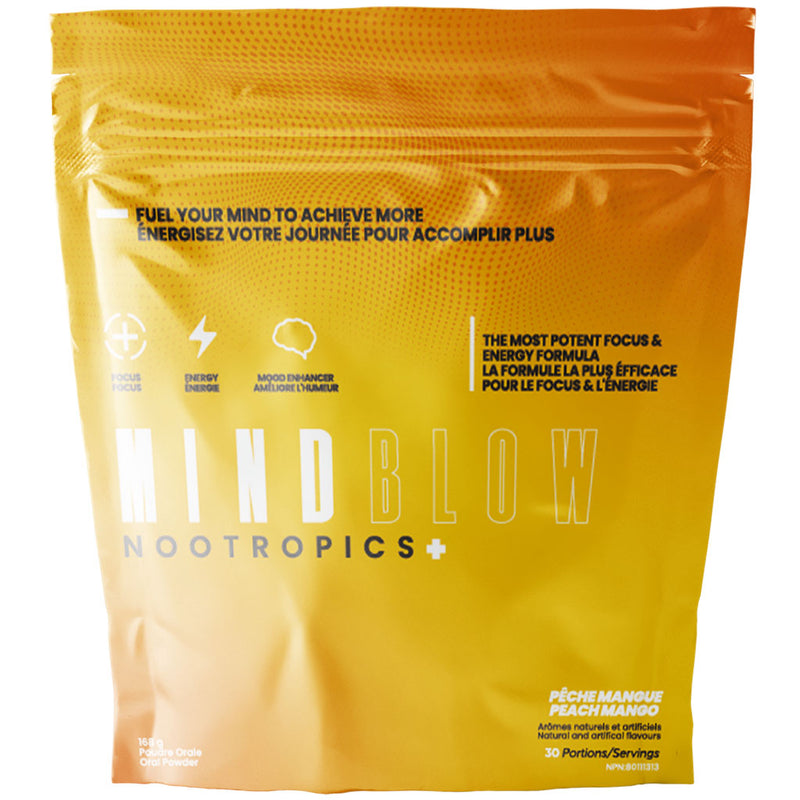 Mind Blow Energy Nootropics+, 30 Servings Peach Mango - SupplementSource.ca